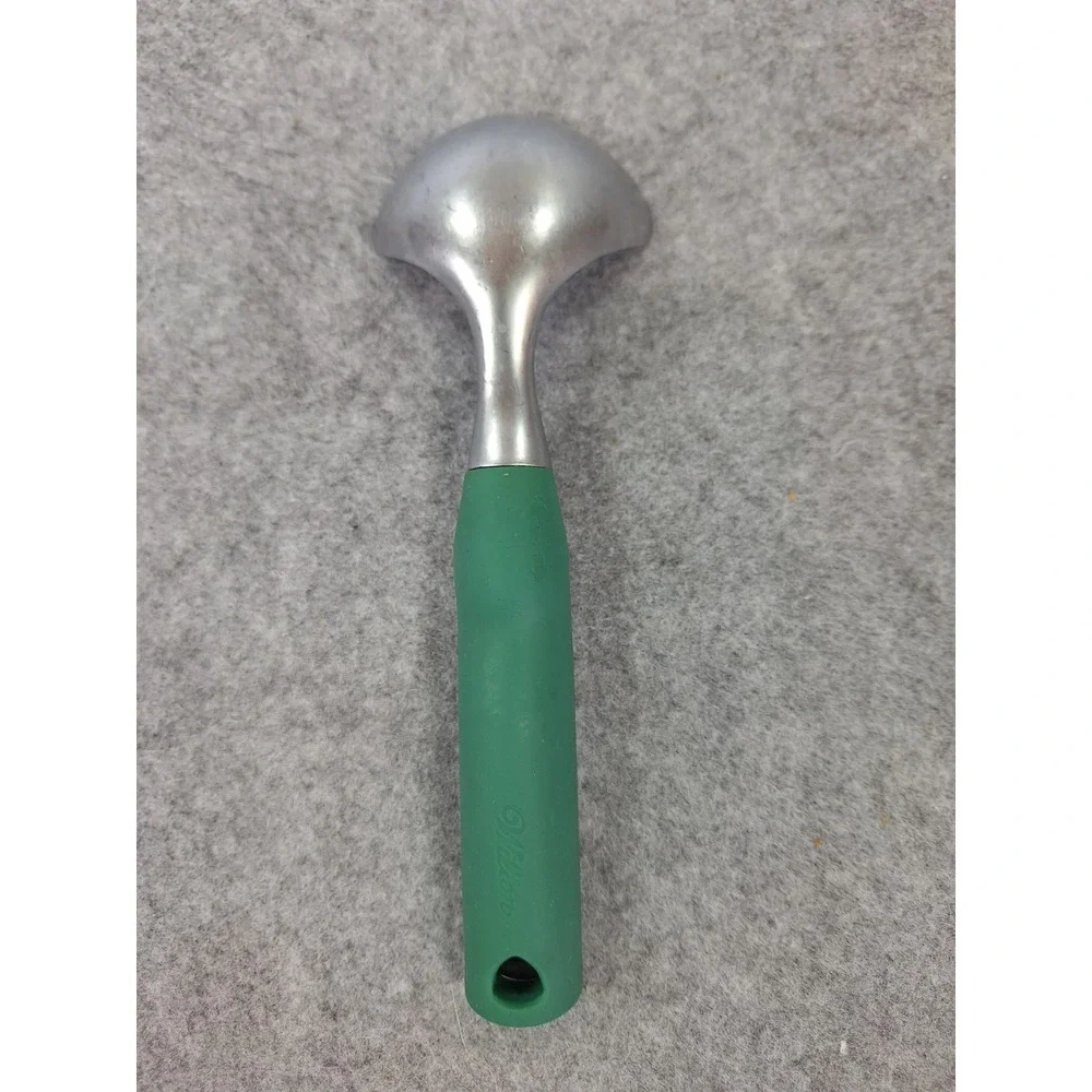 Wilton Ice Cream Scoop Metal Spade Green Ergonomic Rubber Grip Handle 8.25 Inch